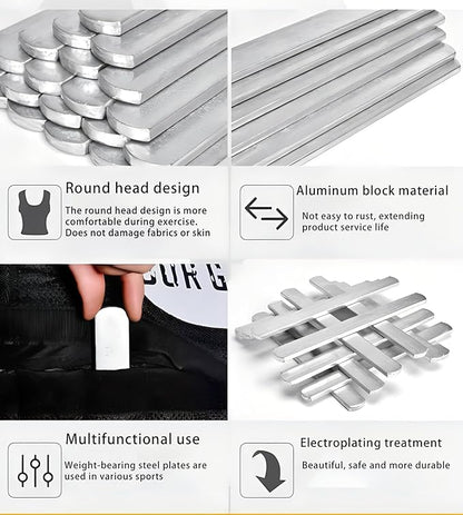 Weight Vest Plates, Adjustable Steel Weighted Plates For Vest, Round Head Strength Training Plates