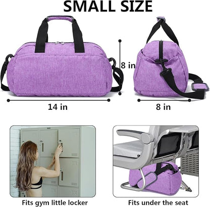 14 inch Small Gym Bag for Women & Men, Mini Duffel Bag for Travel Sports Lightweight Carry On Bag