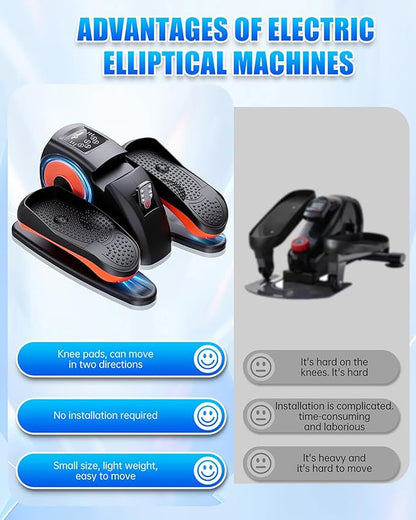 Under Desk Elliptical Machine, Electric Ellipse Leg Exerciser as Seen on Tv for Seniors with 12