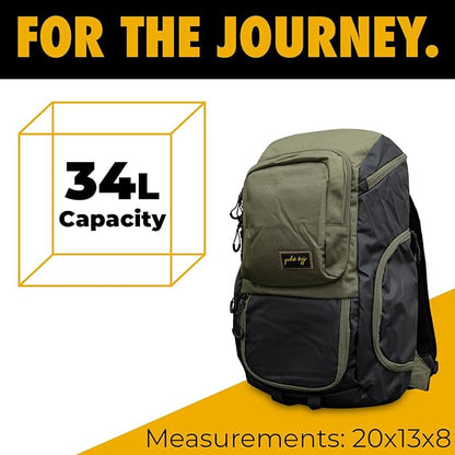 Gold BJJ Jiu Jitsu Backpack - Heavy Duty Gym Bag with Waterproof Gi Pocket