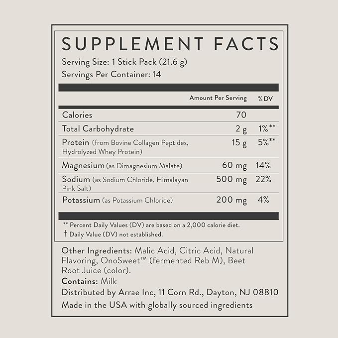 Arrae Clear Protein ??Natural Protein Supplement, Smooth Texture, Easy to Mix, 14 Servings, Clean