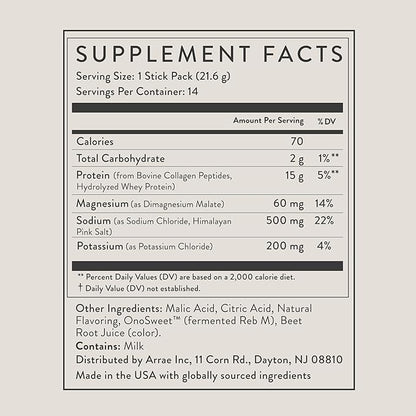 Arrae Clear Protein ??Natural Protein Supplement, Smooth Texture, Easy to Mix, 14 Servings, Clean