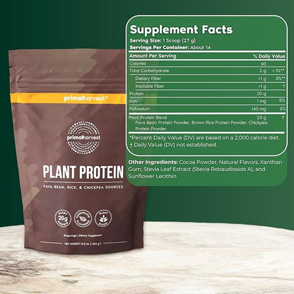 Primal Harvest Vegan Protein Powder for Nutritional Weight Support 20g Plant-Based Protein Per