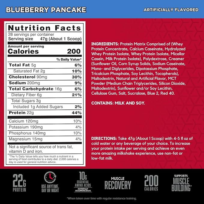 BSN SYNTHA-6 Premium Protein Powder with 6g of Fiber, Whey Protein, Micellar Casein, Milk Protein