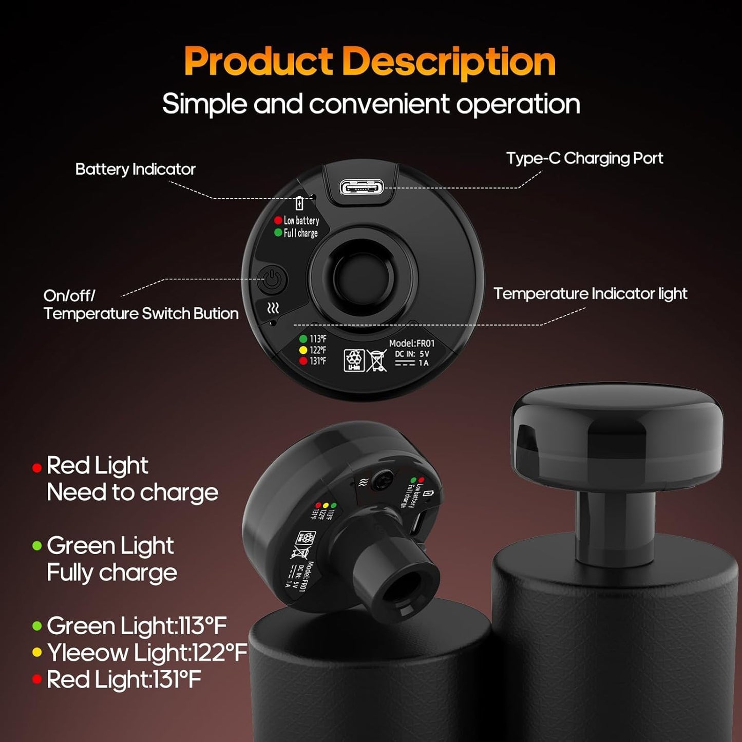 Massage Gun with Heat Massager Deep Tissue Muscle Massager Gifts for Men