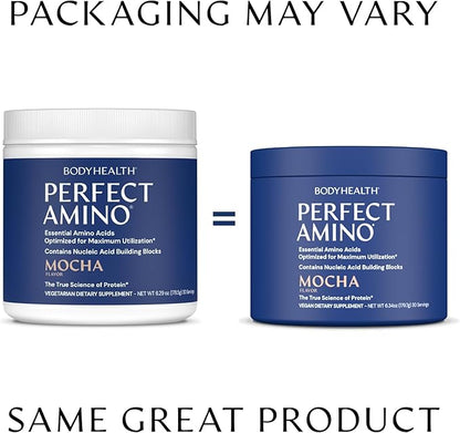 BodyHealth PerfectAmino Powder - BCAA and EAA Powder for Pre and Post Workout - Amino Acid Energy