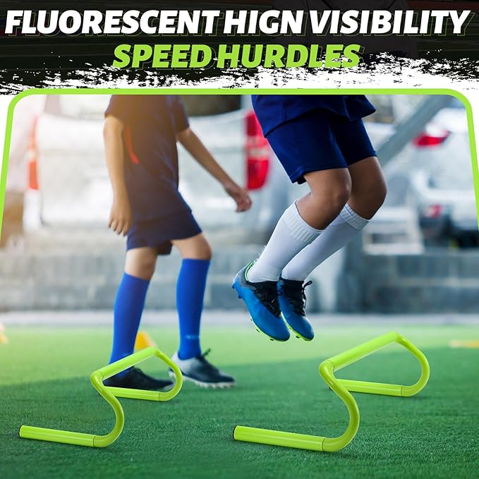 Wettarn 10 Pcs Speed Agility Training Hurdles Detachable Durable Hurdle Agility Plyometric and All