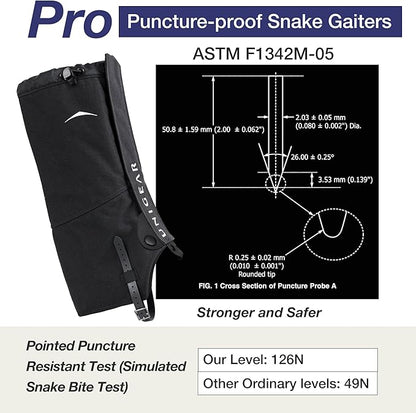 Unigear Snake Gaiters, Puncture-Proof Leg Gaiters, Lightweight, Super Thin, Hunting Gear for
