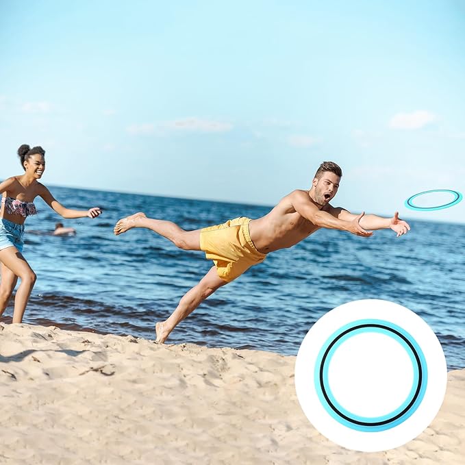 12 Pack Flying Ring 11 Inch Flying Disc Bulk for Backyard Beach Outdoor Soft Sport Discs for Beach