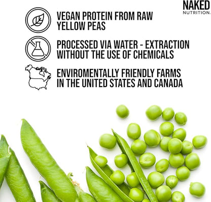 NAKED nutrition Chocolate Naked Pea Protein Isolate - 5Lb Bulk, Plant Based, Vegetarian & Vegan