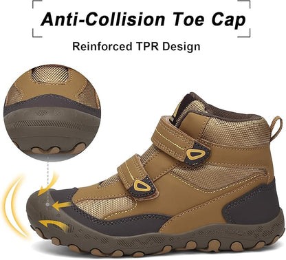 Mishansha Kids Hiking Boots Toddler Girls Boys Hiking Shoes Water-Resistant Anti-Collision Non-Slip