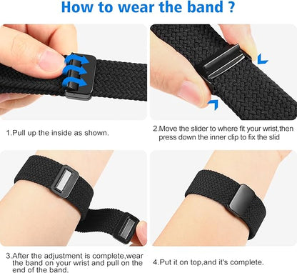FINTIE Magnetic Braided Band Compatible with Garmin Vivoactive 5/6/Vivoactive 3, Garmin Venu/Venu
