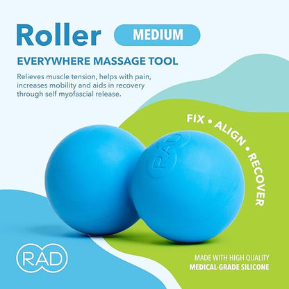 RAD Original Peanut Massage Ball ??Medium Density Yoga Deep Tissue Roller Ball ??Myofascial Release