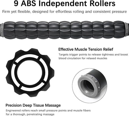 Muscle Roller Stick for Athletes - Deep Tissue Fascia Blaster & Roller Massager for Myofascial Pain