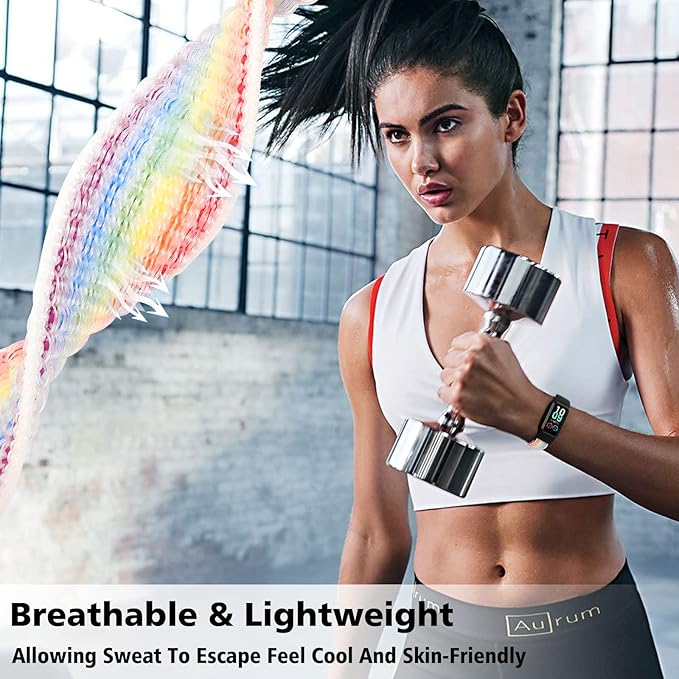 YCHDDER Solo Loop Nylon Bands Compatible with Amazfit Band 7 Straps,Soft Breathable Comfortable