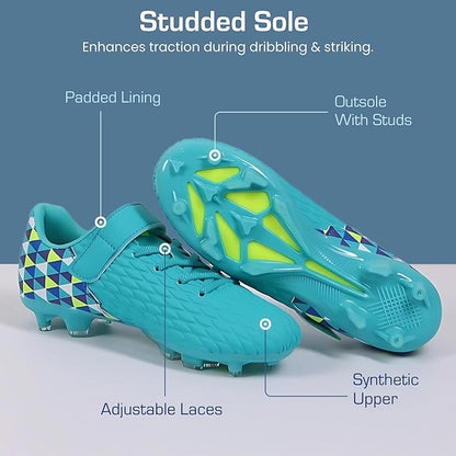 Soccer Cleats for Kids & Youth | Lightweight Football Shoes for Firm Ground | Durable Girls & Boys