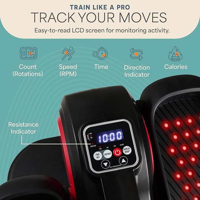 Lifepro Under Desk Elliptical Exercise Machine with or without Red Light, Seated Pedal Exerciser