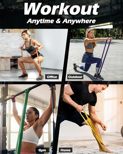 Zacro Resistance Bands, 6 Resistance Levels Pull Up Assistance Bands, Exercise Bands for Men&Women
