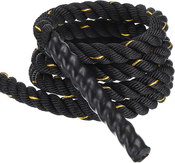 MECCANIXITY Battle Rope 10ft x 1 Inch Polyester Workout Rope Heavy Fitness Exercise Rope for