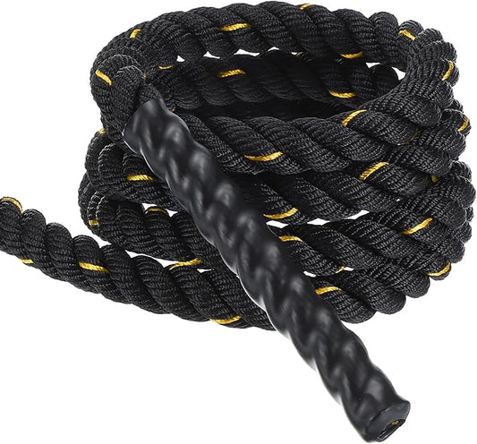 MECCANIXITY Battle Rope 10ft x 1 Inch Polyester Workout Rope Heavy Fitness Exercise Rope for