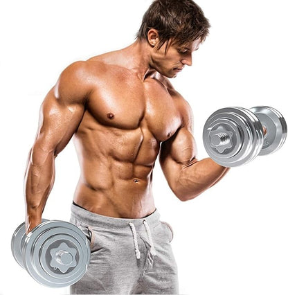 VIVITORY Fitness Dumbbells Set, Adjustable Weight Sets up to 11/22/44/66/110 lbs, with Metal