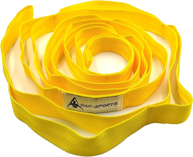 Stretching Strap Yoga Strap with Loops, Stretch Straps for Physical Therapy, Non-Elastic Exercise