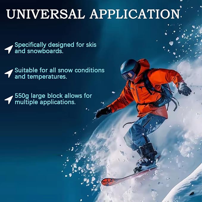 Snowboard Wax and Ski Wax-Universal Snow Block Wax for Any Seasonï¼?50 gm Block-Ski and Snowboard