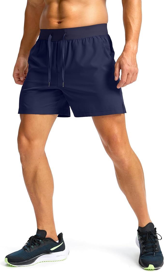 Men's Running Shorts with Zipper Pockets 9 Inch/ 7 Inch / 5 Inch Lightweight Quick Dry Gym Workout