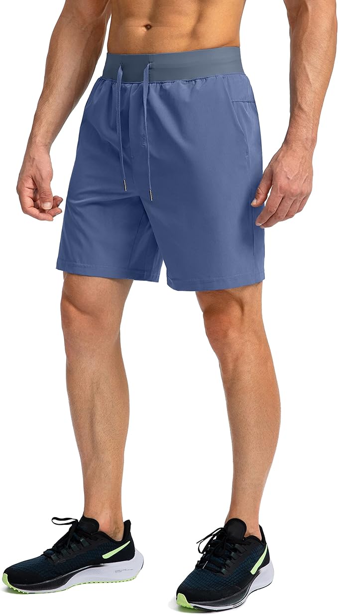 Men's Running Shorts with Zipper Pockets 9 Inch/ 7 Inch / 5 Inch Lightweight Quick Dry Gym Workout