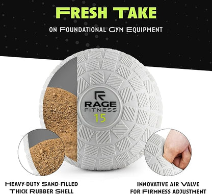 Slam Ball,10, 15, 20lb Medicine Balls, Tread Texture For Firm Grip, Full Body Workout Dynamic