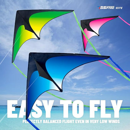 Delta Kite Three Set for Kids and Adults,Easy to Fly Adult Kites,Perfect Family Kite for Parks and