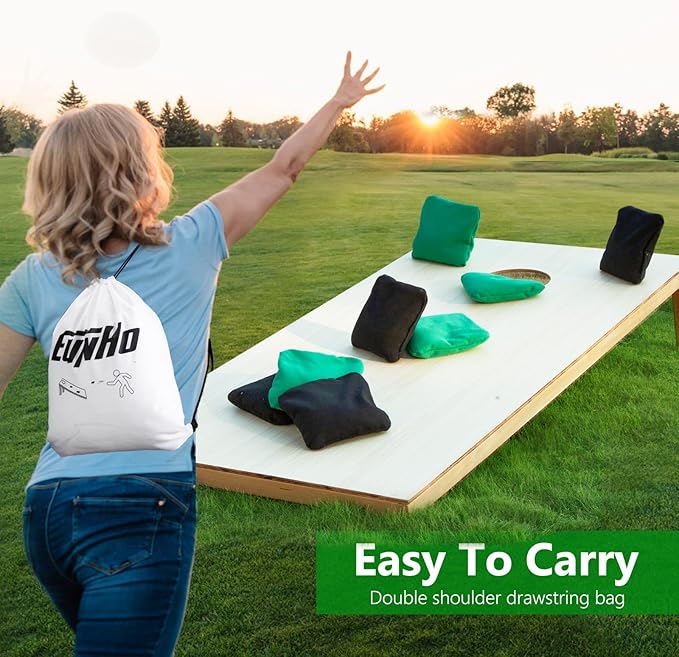 EunHo Cornhole Bags Set of 8 Regulation Size & Weight Corn Hole Bean Bags Official Professional All