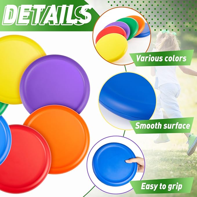 8 Inch Foam Flying Discs PE Equipment Coated Foam Soft Flying Discs Kid Toy for Physical Education