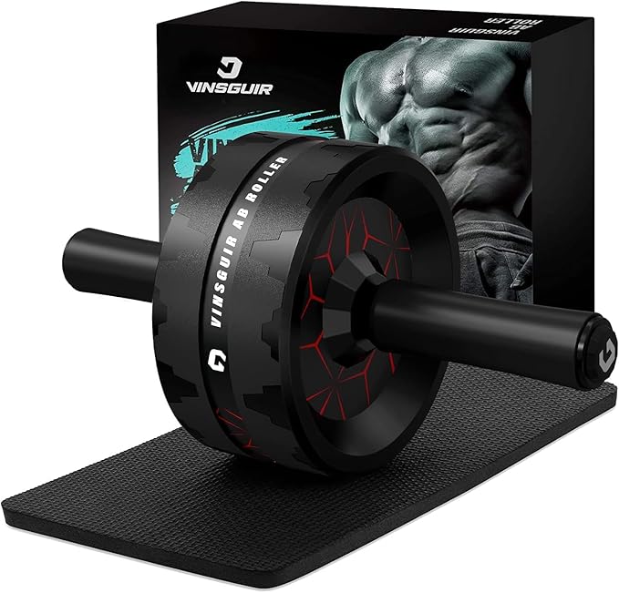 VINSGUIR Ab Roller Wheel, Abs & Core Workout Equipment for Home Gym with Knee Pad Accessories