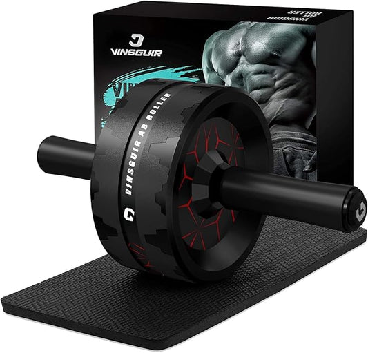 VINSGUIR Ab Roller Wheel, Abs & Core Workout Equipment for Home Gym with Knee Pad Accessories