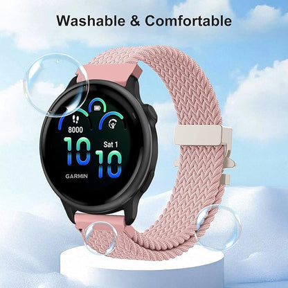 Braided Bands Compatible with Garmin Vivoactive 6/5/3/Venu 2 Plus/Forerunner 165/55/645/245 Music