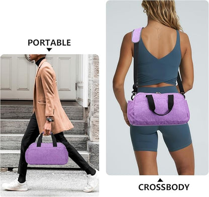 14 inch Small Gym Bag for Women & Men, Mini Duffel Bag for Travel Sports Lightweight Carry On Bag