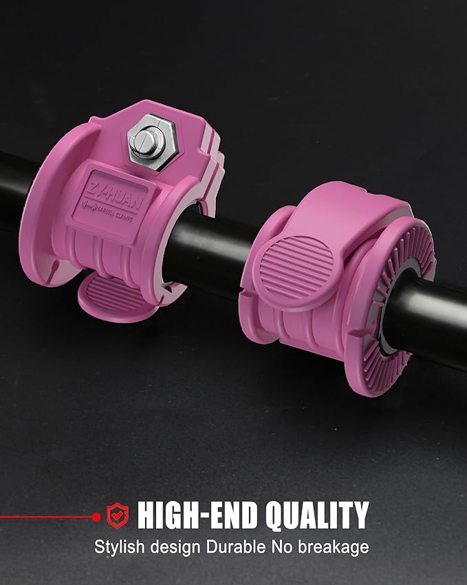 Barbell Clips 1 Inch Quick Release Weight Clamps 0.9-1.18inch Multi-Size Adjustable Olympic Clamps