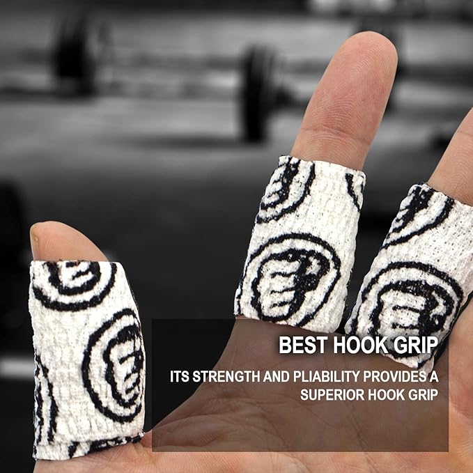 WOD Nation Flexible Hook-Grip Athletic Tape – Easy-Tear, Sweat-Proof Thumb & Finger Strips for