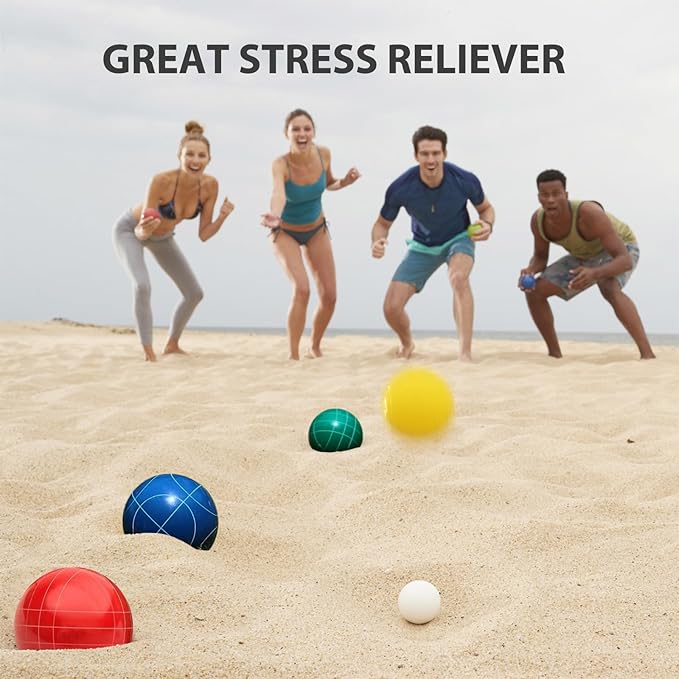 Professional Grade 107mm Bocce Ball Game Set Regulation Size and Weight 920g for Official