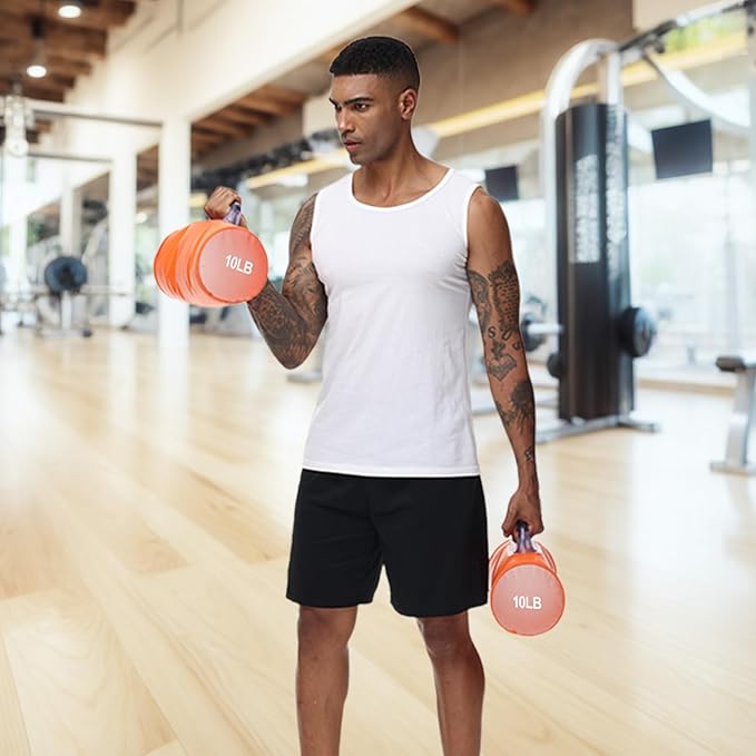Water Dumbbells, Water Filled Training Dumbbells, Travel Weights Set, Adjustable Weights to 4-30