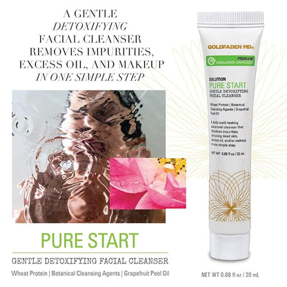 GOLDFADEN MD Pure Start Gentle Detoxifying Natural Facial Cleanser Grapefruit Peel Oil, Organic Red