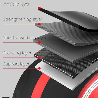 AB Wheel Roller with Resistance Spring, Automatic Rebound Exercise Abdominal Ultra-Wide Wheels