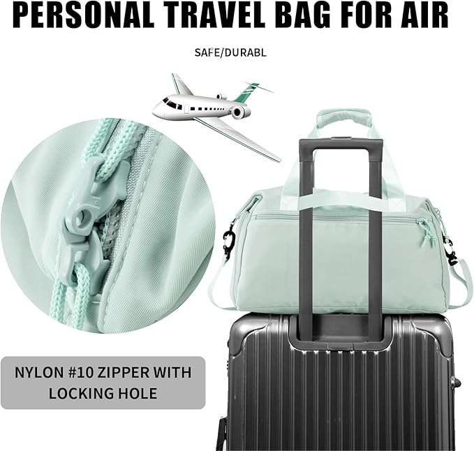 Weekender Duffel Bag with Shoe Compartment And Wet Pocket-Luggage Everyday Overnight Bag for Men