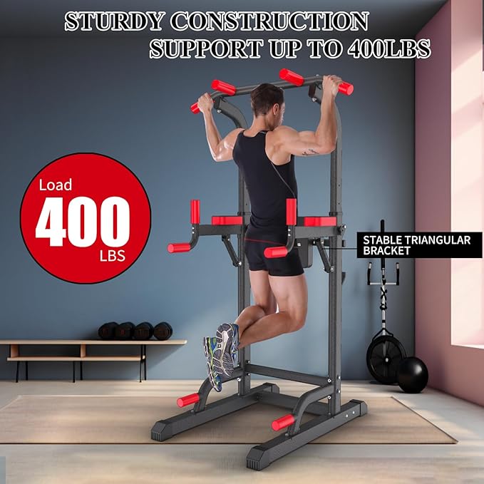 K KiNGKANG Power Tower Dip Station, Multi-Function Assistive Trainer Pull Up for Home Gym Muscle