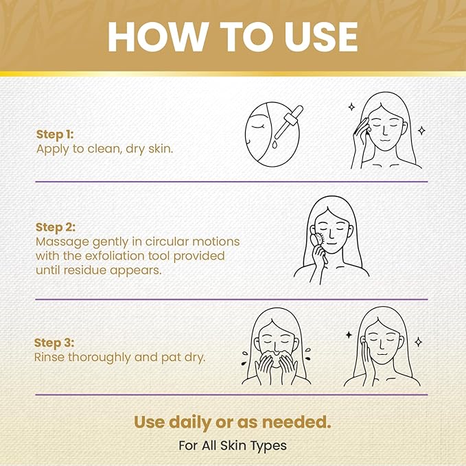 White Rice Peel Shot Ampoule, White Rice Exfoliant, Rice Exfoliator for Face & Soft Peel, Removes