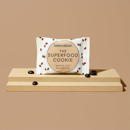 Love + Chew, Mocha Chip Minis - 18 Count - Tasty Gluten Free Cookies - Vegan - Healthy, Paleo, Non