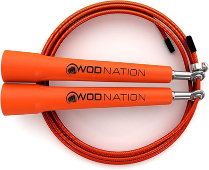WOD Nation Adjustable Speed Jump Rope For Men, Women & Children - Blazing Fast Fitness Skipping