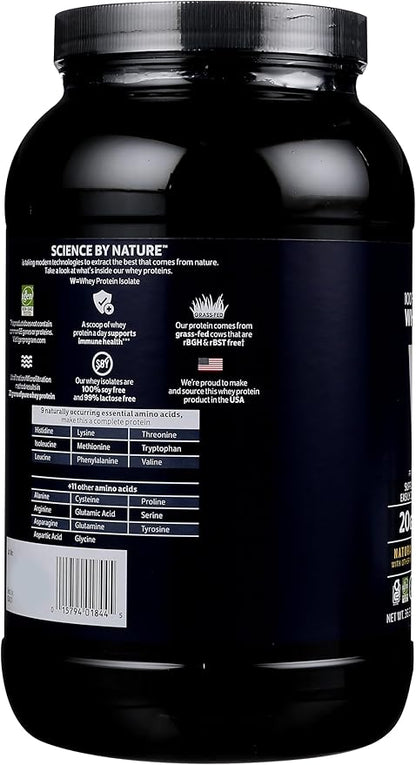 Biochem 100% Whey Isolate Protein - Natural Flavor - 20g of Protein - Pre & Post Workout - Meal