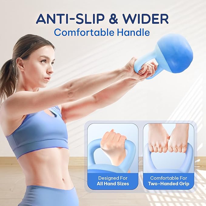 Yes4All Soft Kettlebell, PVC Kettlebells Exercise Weights & Color-Coded Strength Training